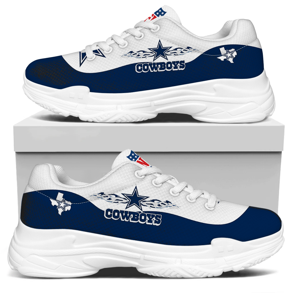 Men's Dallas Cowboys Edition Chunky Sneakers With Line 001